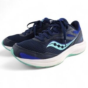 Saucony Women's Cohesion 15 Navy Blue Teal Versarun Running Shoes Size 8